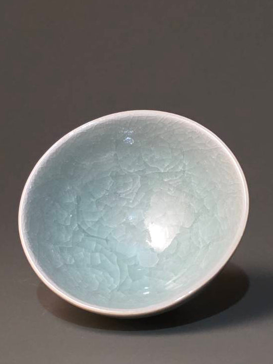 17. Ice-cracked celadon sake cup (ceramic)