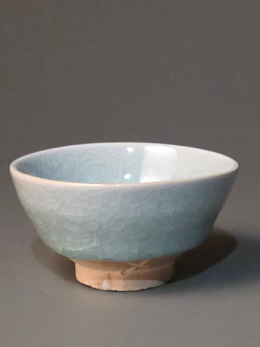17. Ice-cracked celadon sake cup (ceramic)