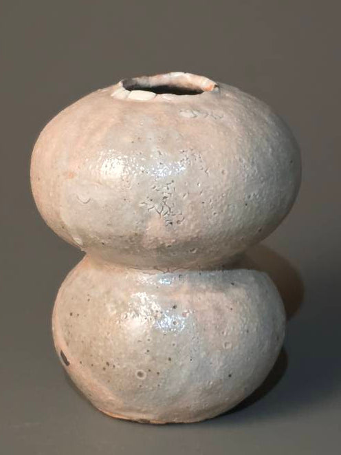 10. Biwa, Powder-Glazed Hanging Flower Vase