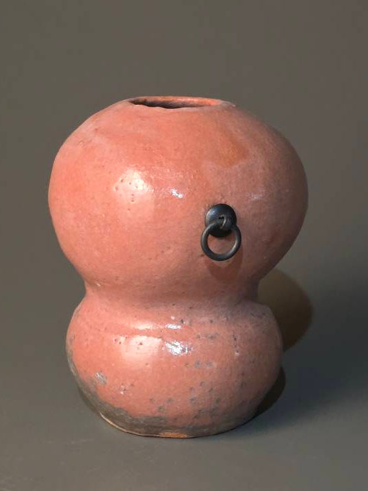 8. Red hanging flower vase