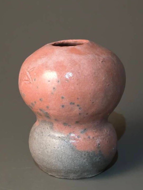 8. Red hanging flower vase