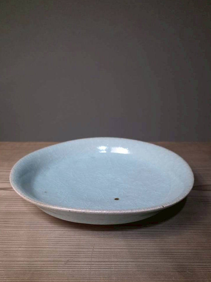 5. Green celadon 8-inch round plate