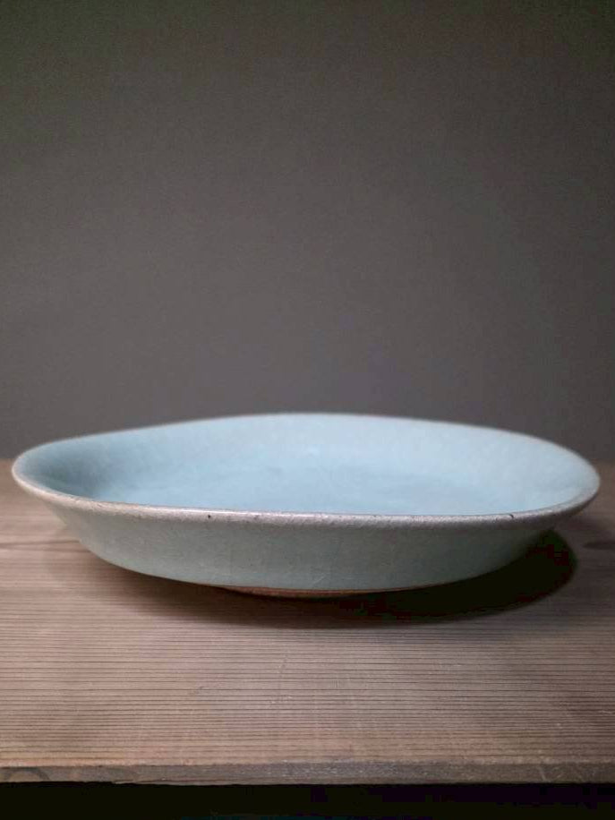 5. Green celadon 8-inch round plate
