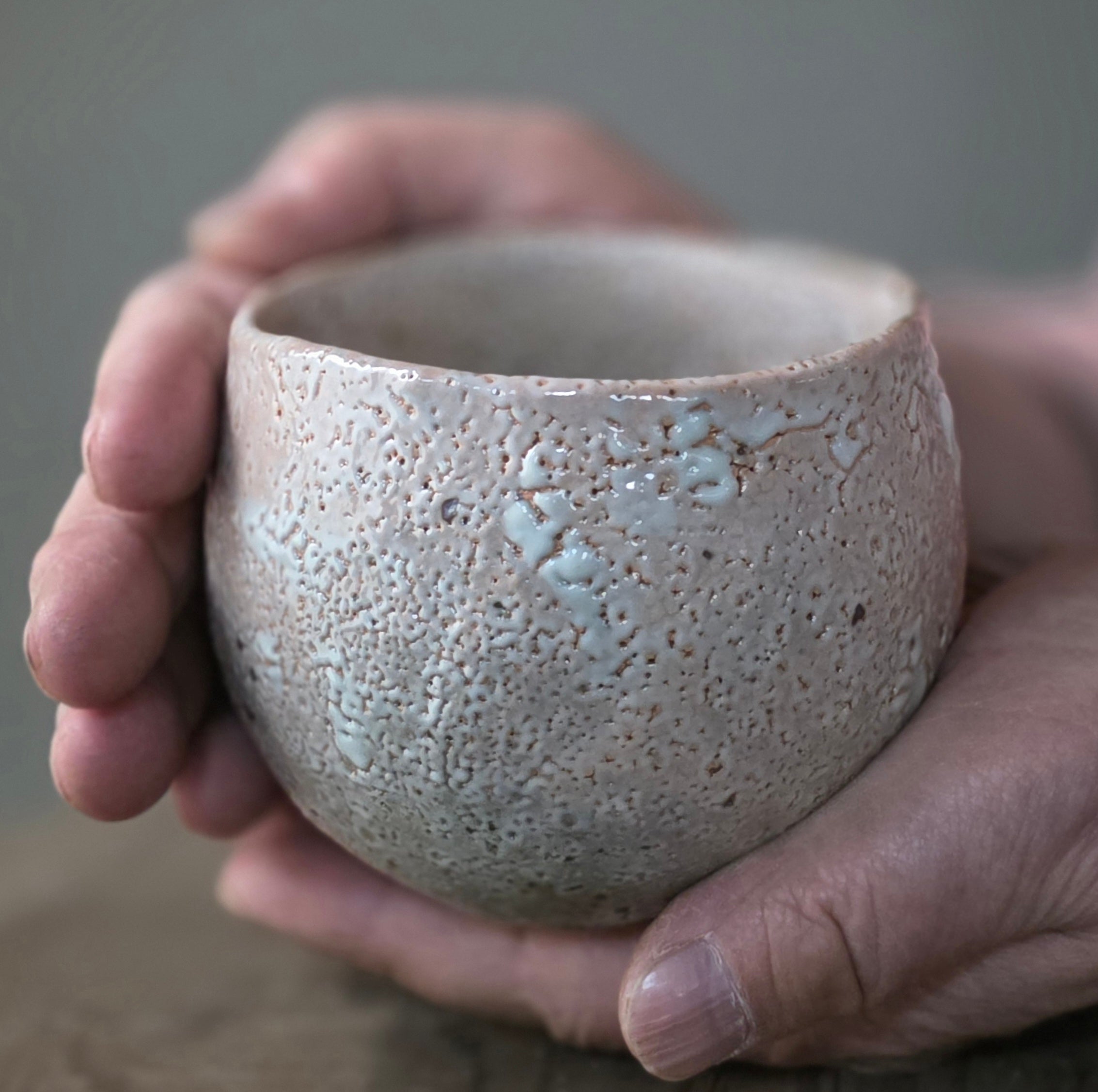 6. Biwa Kohiki Small Wabi-cha Bowl