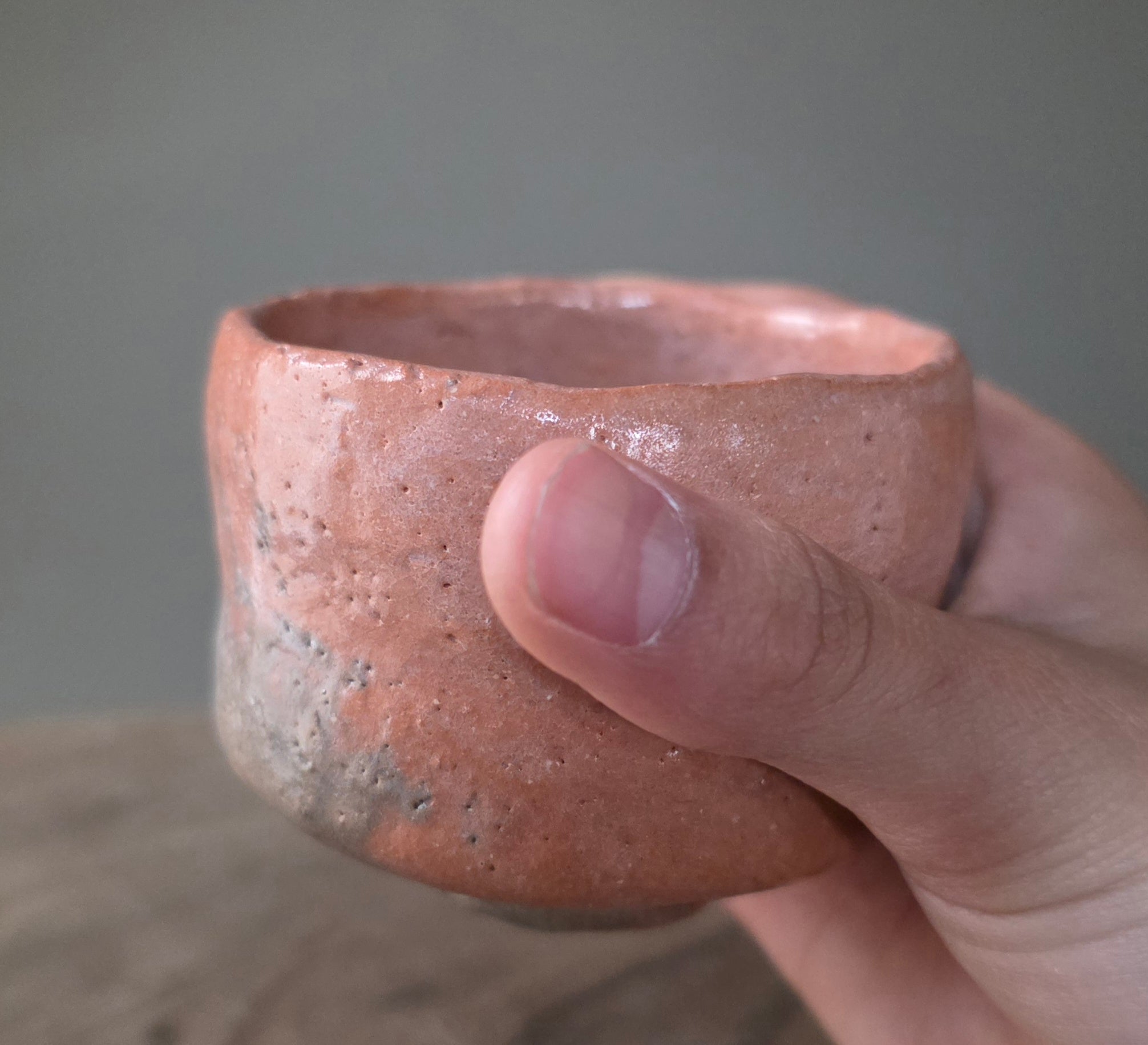 16. Red sake cup