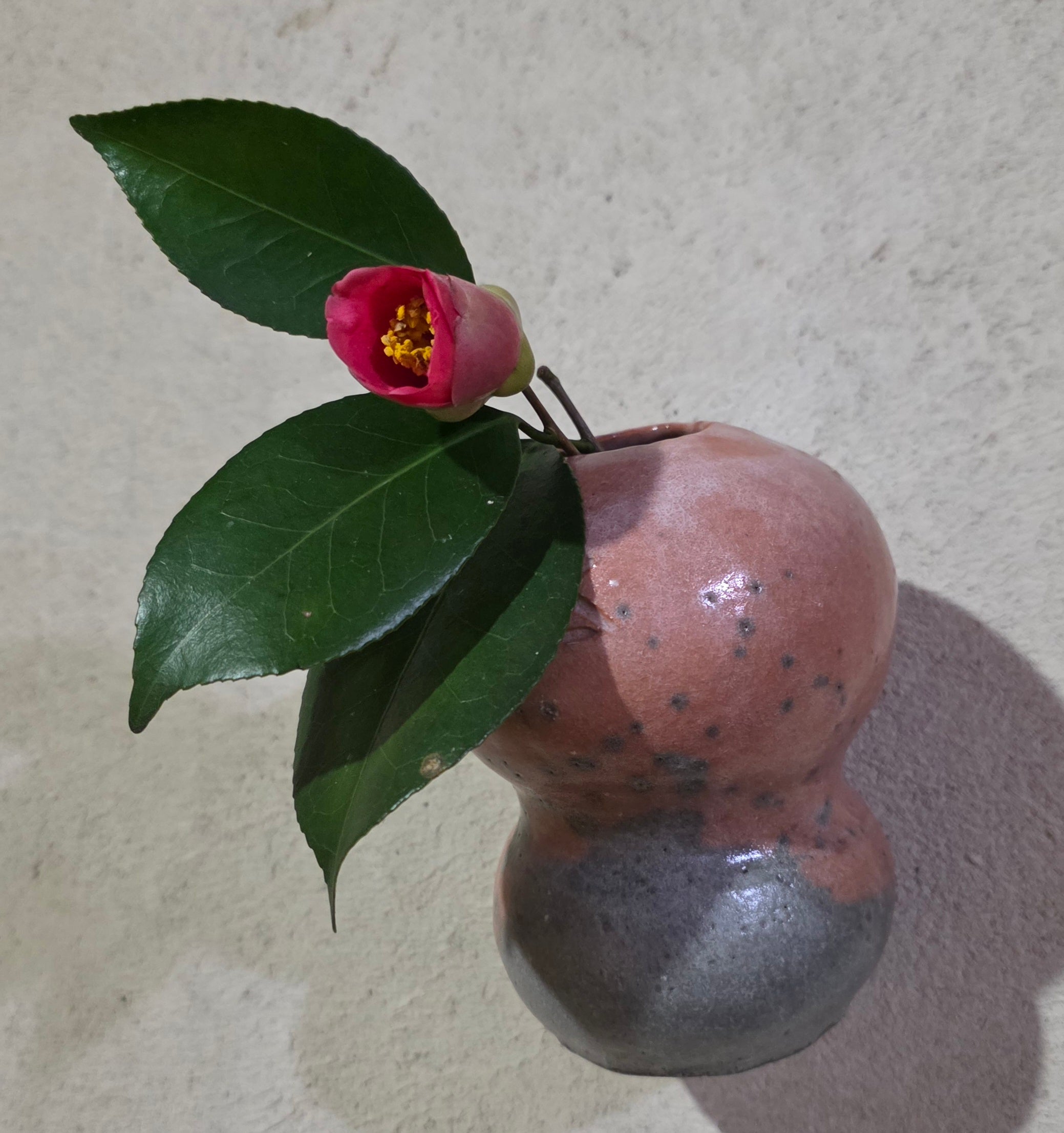 8. Red hanging flower vase