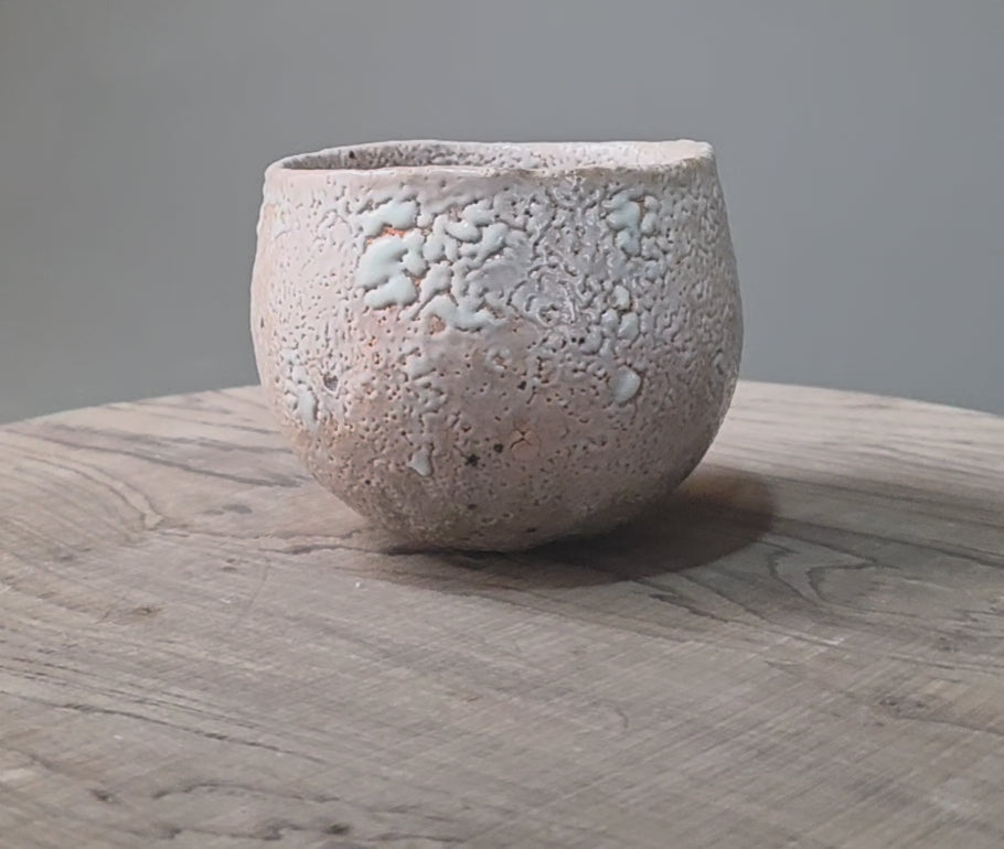 6. Biwa Kohiki Small Wabi-cha Bowl